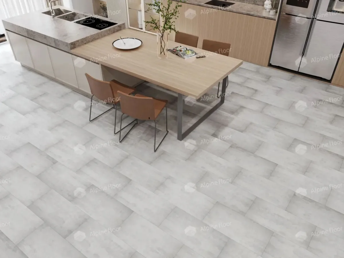 Клеевая кварцвиниловая плитка LVT Alpine Floor Light Stone Самерсет ECO 15-6