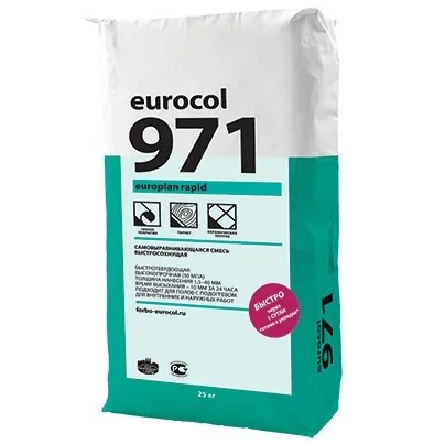 Наливной пол Forbo Самовыравнивающаяся смесь быстросохнущая 971 Europlan Rapid eurocol eurocol 971