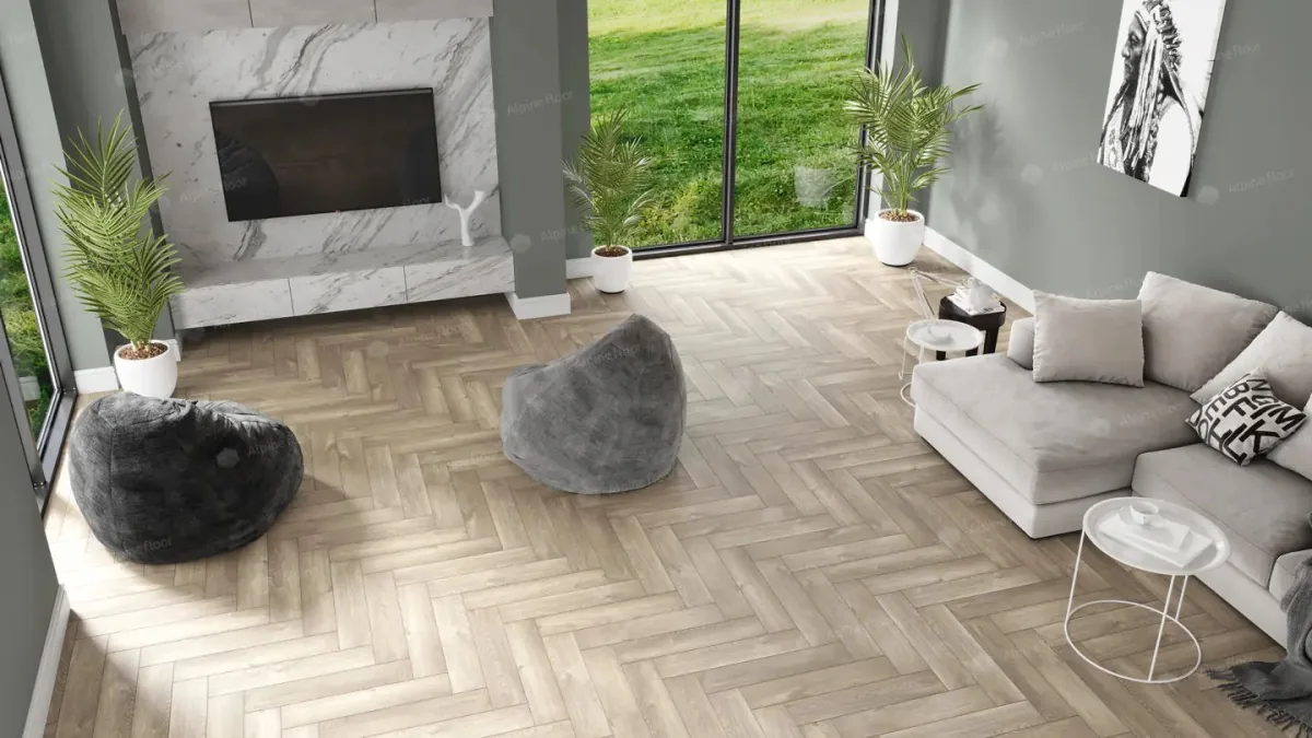 Кварцвиниловая плитка Alpine Floor Parquet Premium Дуб Натуральный Отбеленный ECO 19-5 MC