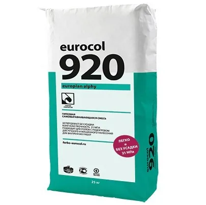 Наливной пол Forbo Гипсовая самовыравнивающаяся смесь 920 Europlan Alphy eurocol eurocol 920
