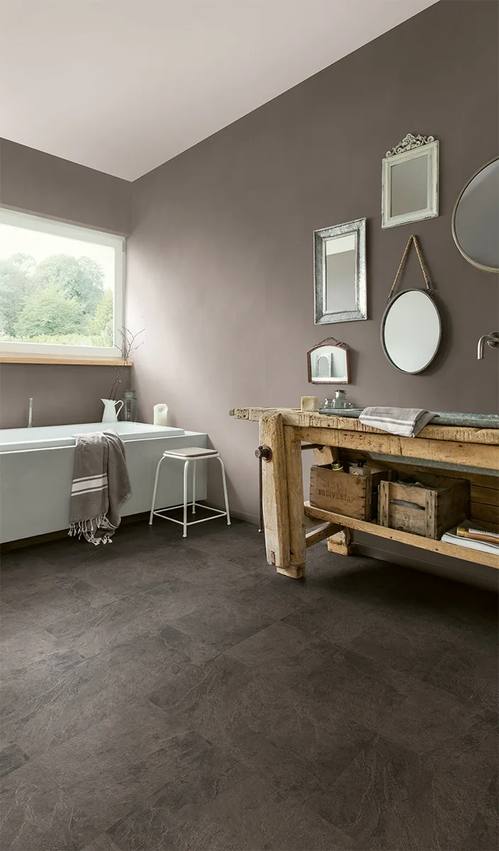 Клеевая кварцвиниловая плитка LVT Quick-Step Сланец черный Blush SGTC20304