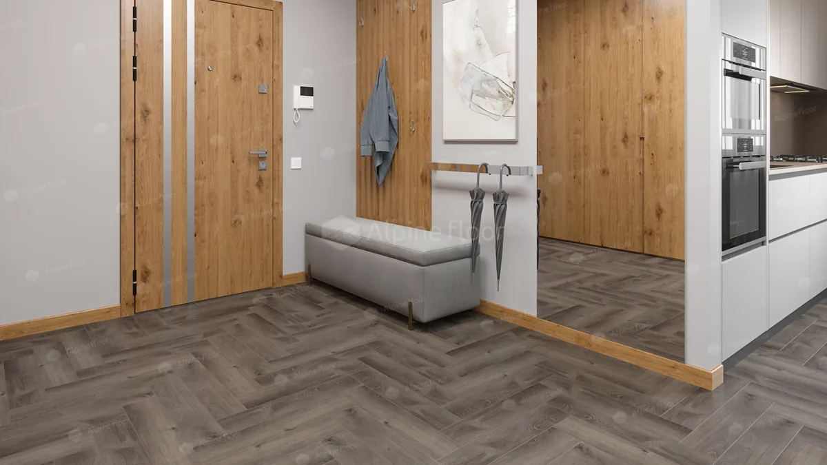 Клеевая кварцвиниловая плитка LVT Alpine Floor Parquet Дуб Мерга ECO 16-13