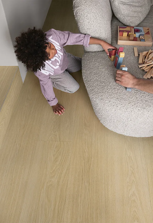 Клеевая кварцвиниловая плитка LVT Quick-Step Дуб безмятежный натуральный светлый Fuse SGMPC20321