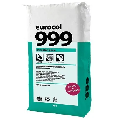 Наливной пол Forbo Универсальная самовыравнивающаяся смесь 999 Europlan Basic eurocol eurocol 999