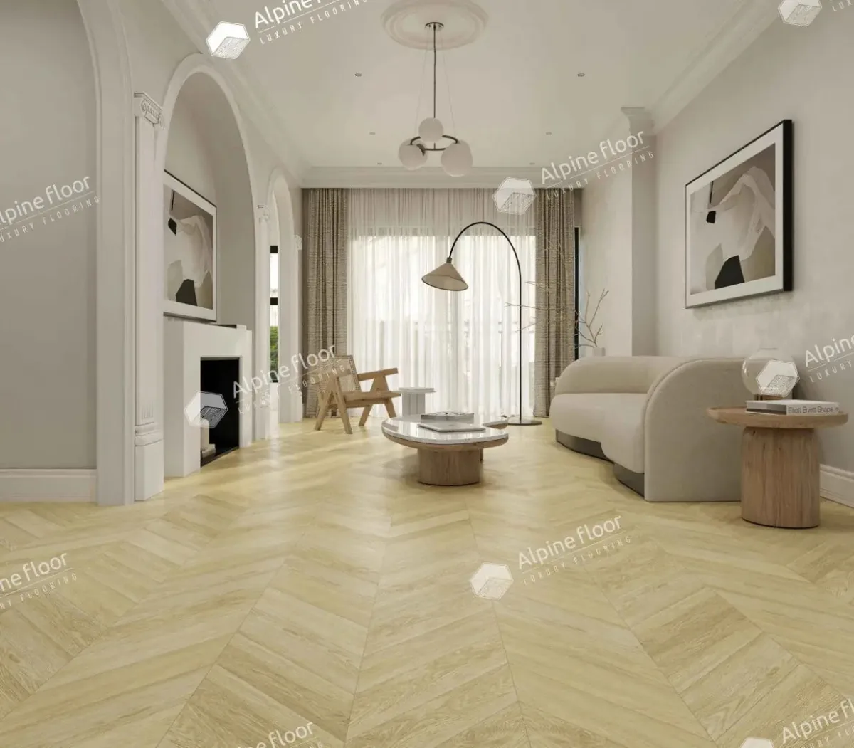 Кварцвиниловая плитка Alpine Floor Chevron Дуб Ваниль Селект ECO 18-2 MC — фото 2