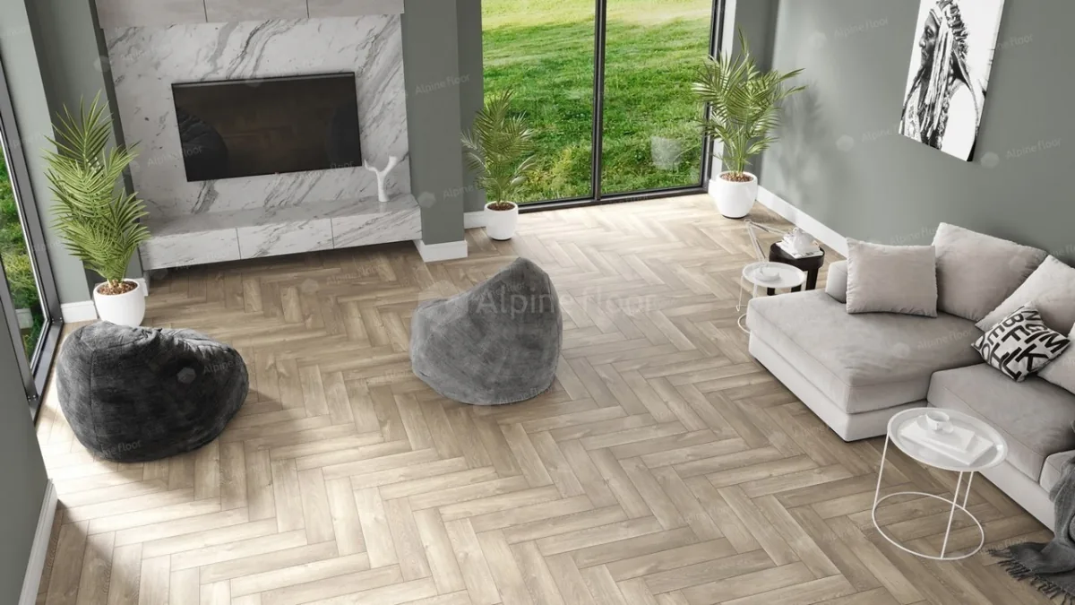 Кварцвиниловая плитка Alpine Floor Parquet Light Дуб натуральный отбеленный есо 13-5