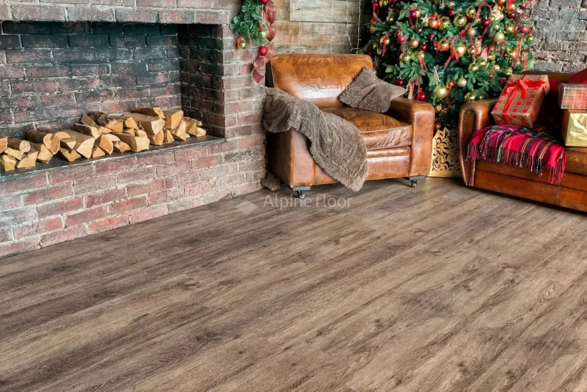 Клеевая кварцвиниловая плитка LVT Alpine Floor Венге Грей ECO 11-802