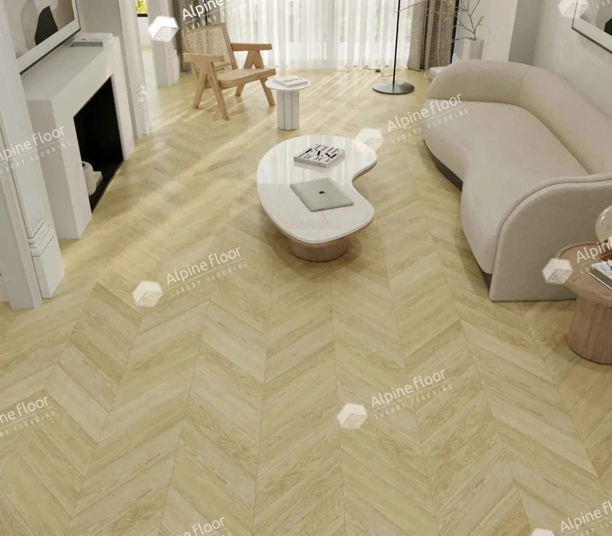 Кварцвиниловая плитка Alpine Floor Chevron Дуб Ваниль Селект ECO 18-2 MC — фото 3