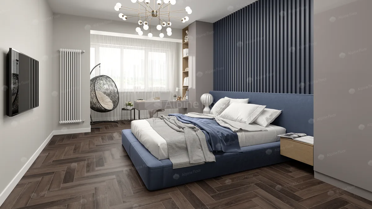 Клеевая кварцвиниловая плитка LVT Alpine Floor Parquet Фафнир ECO 16-16