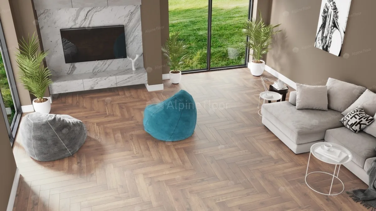 Клеевая кварцвиниловая плитка LVT Alpine Floor Parquet 16-2 Дуб Royal ECO ECO 16-2 — фото 1