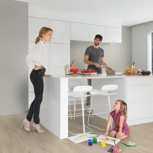 Кварцвиниловая плитка Quick-Step Дуб хлопковый бежевый ALPHA VINYL Bloom AVMPU40103 — фото 3