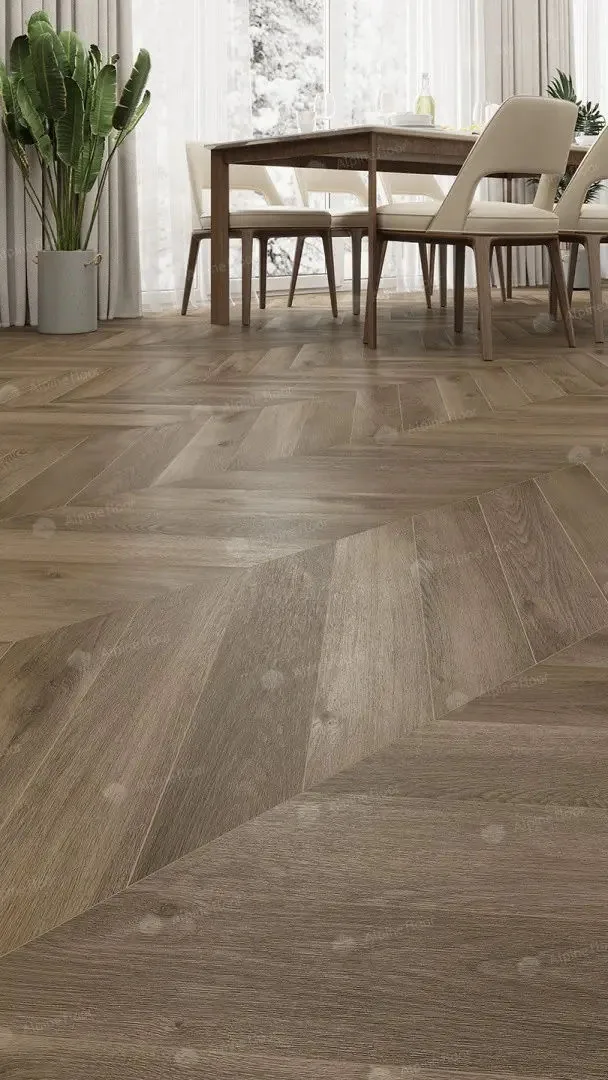 Кварцвиниловая плитка Alpine Floor Chevron Дуб Насыщенный ECO 18-4 MC