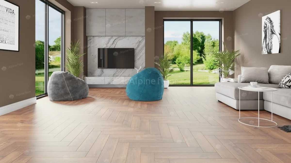 Клеевая кварцвиниловая плитка LVT Alpine Floor Parquet 16-2 Дуб Royal ECO ECO 16-2 — фото 3