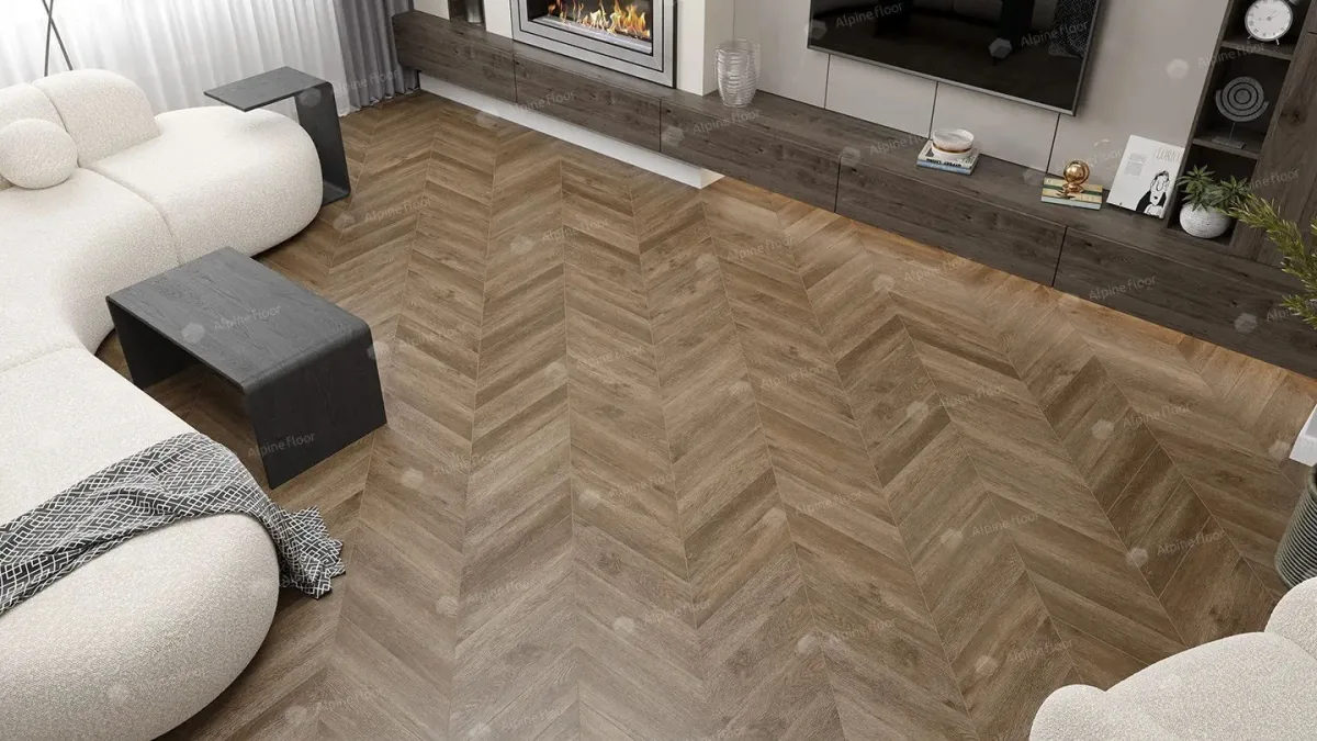 Кварцвиниловая плитка Alpine Floor Chevron Макадамия ECO 18-5 MC — фото 3