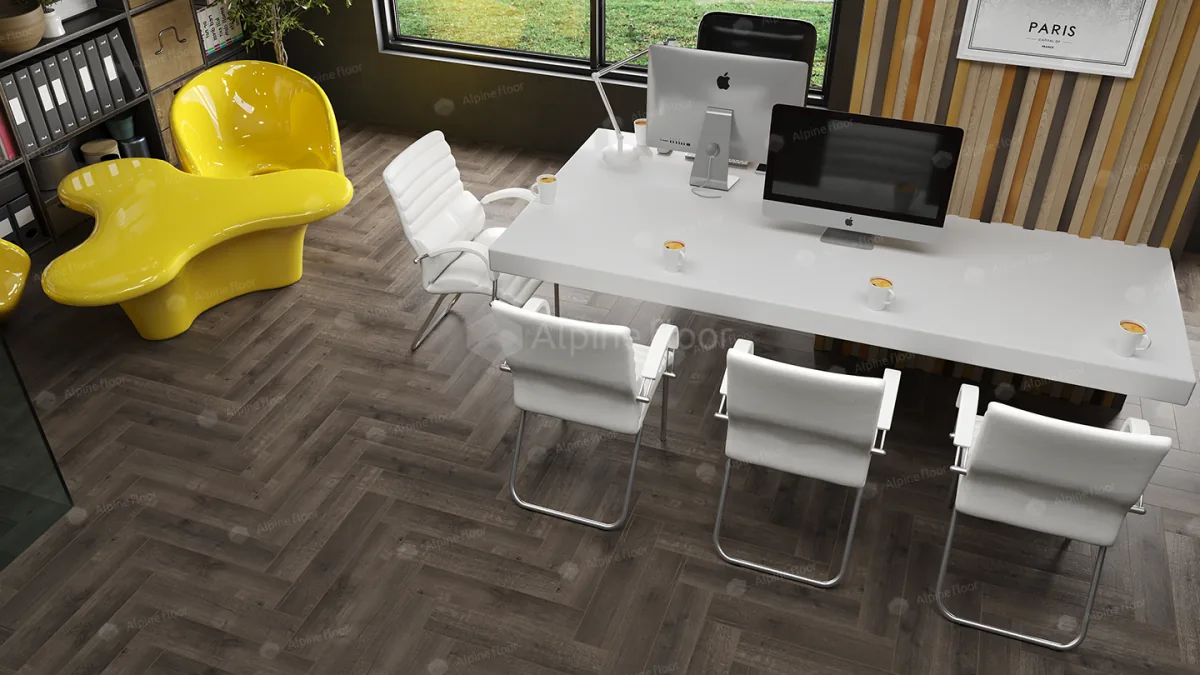 Клеевая кварцвиниловая плитка LVT Alpine Floor Parquet Дуб Антарес ECO 16-19