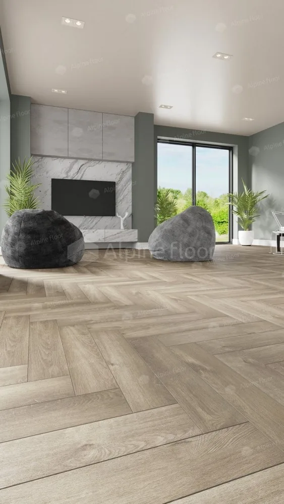 Клеевая кварцвиниловая плитка LVT Alpine Floor 16-5 Дуб Натуральный Отбеленный ECO ECO 16-5