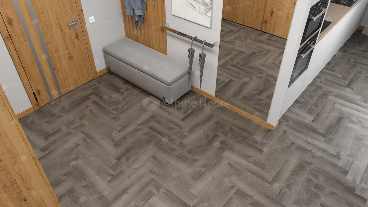 Клеевая кварцвиниловая плитка LVT Alpine Floor Parquet Дуб Мерга ECO 16-13