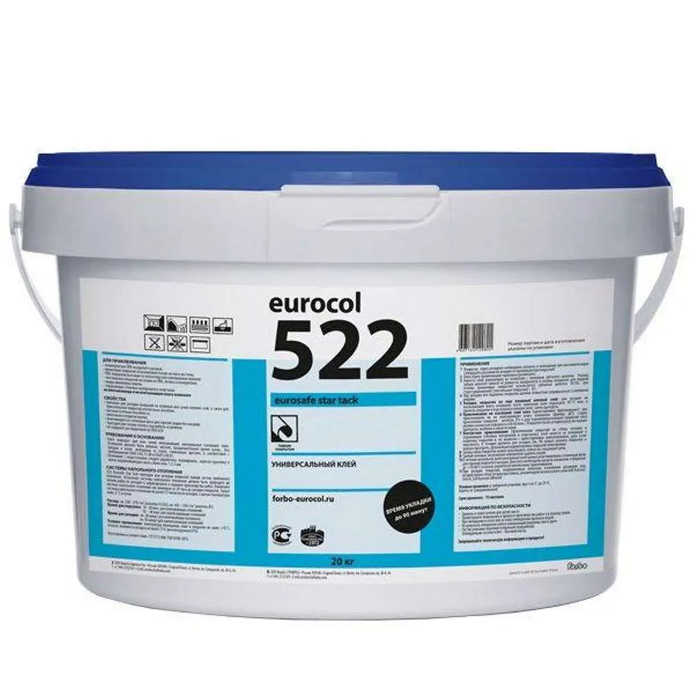 Клей для кварцвинила и ПВХ-плитки PM 522 Eurosafe Star Tack(20кг) eurocol eurocol 522