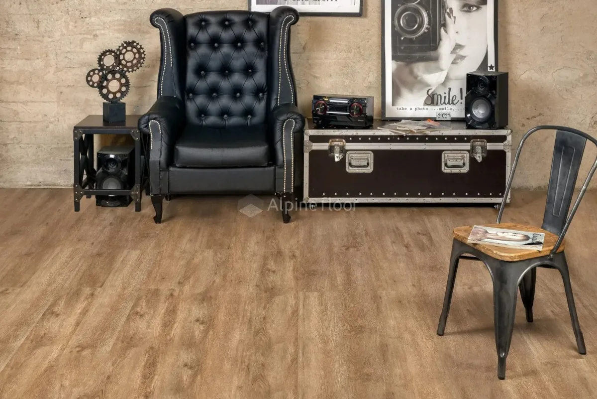 Клеевая кварцвиниловая плитка LVT Alpine Floor Макадамия ECO 11-1002