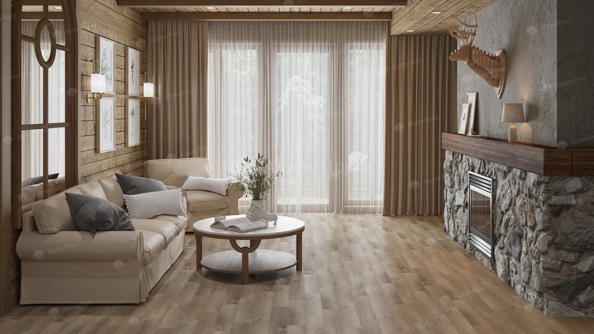 Клеевая кварцвиниловая плитка LVT Alpine Floor Parquet Дуб Синистра ECO 16-17
