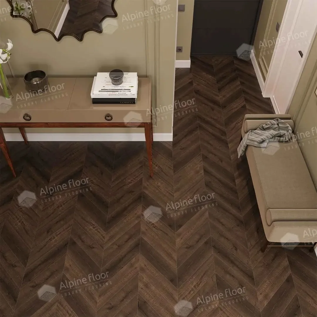 Кварцвиниловая плитка Alpine Floor Chevron Дуб Мокка ECO 18-12 MC — фото 2