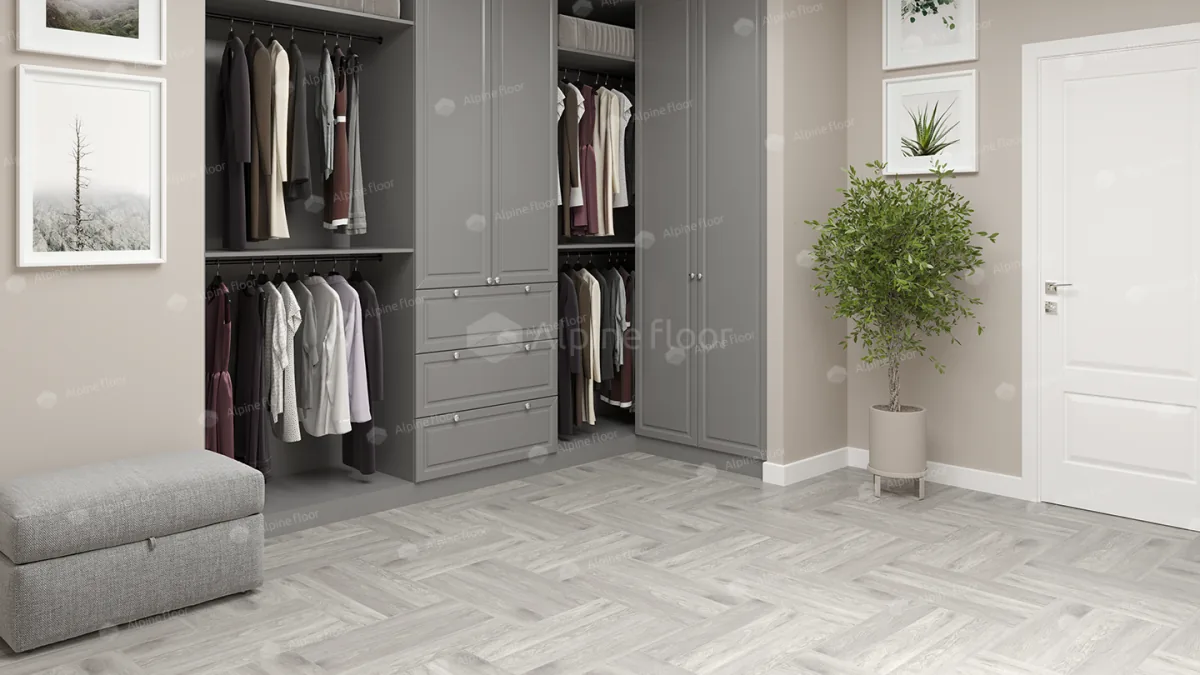 Клеевая кварцвиниловая плитка LVT Alpine Floor Parquet Дуб Полис ECO 16-21