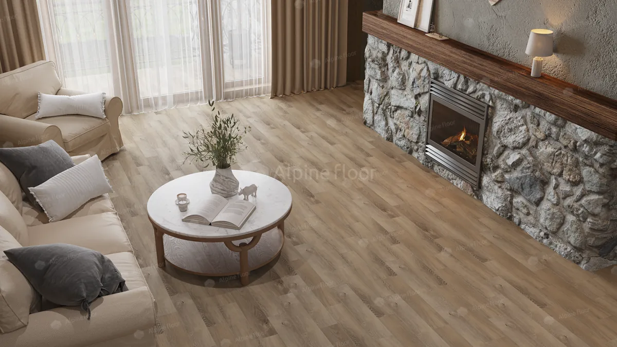 Клеевая кварцвиниловая плитка LVT Alpine Floor Parquet Дуб Синистра ECO 16-17