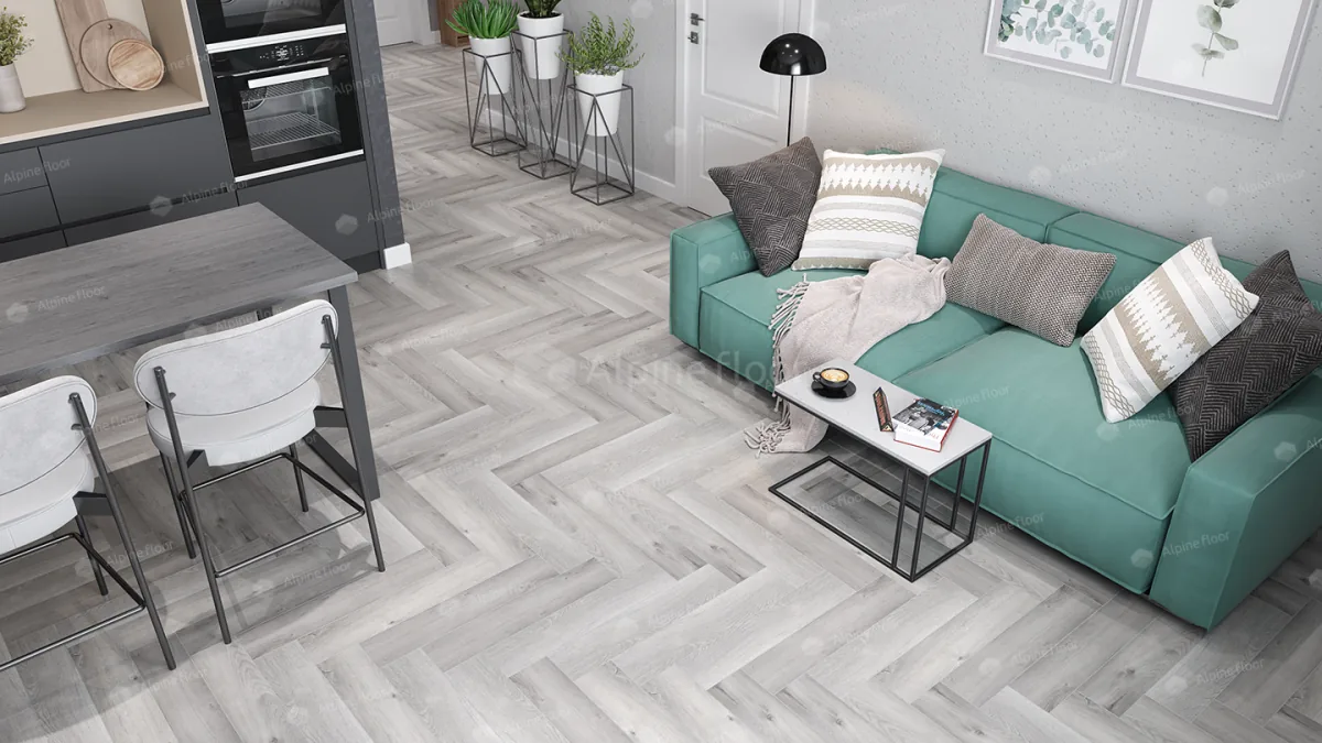 Клеевая кварцвиниловая плитка LVT Alpine Floor Parquet Дуб Лейтена ECO 16-18