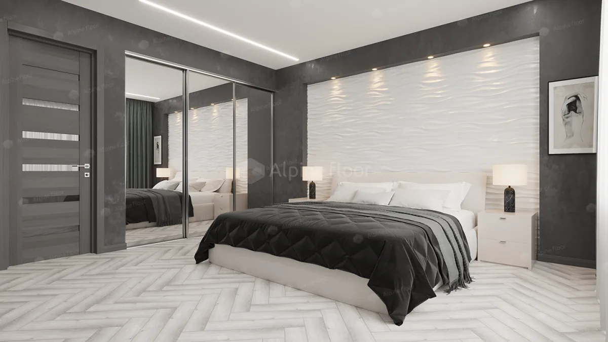 Клеевая кварцвиниловая плитка LVT Alpine Floor Parquet Дуб Альхена ECO 16-12