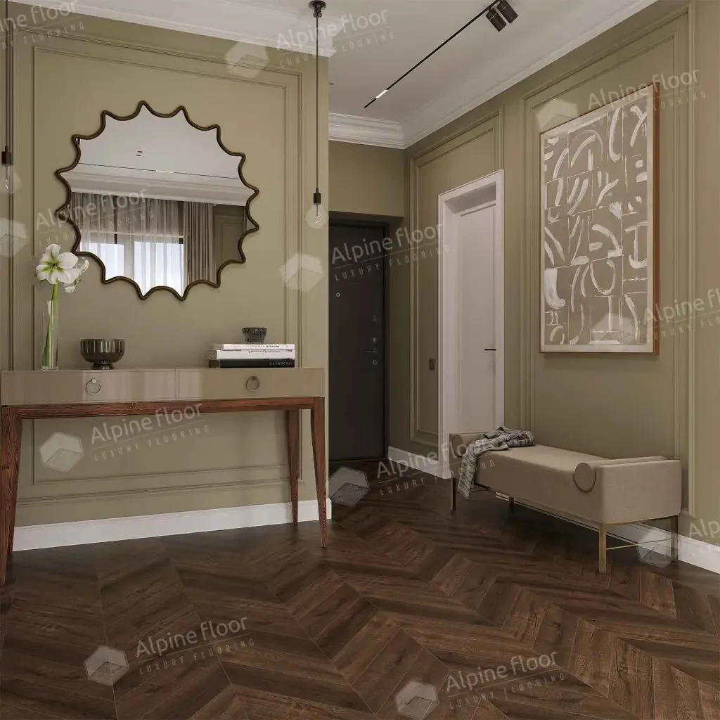 Кварцвиниловая плитка Alpine Floor Chevron Дуб Мокка ECO 18-12 MC — фото 3