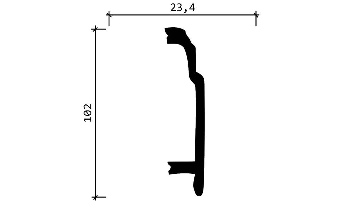 Плинтус DD102 DECOR-DIZAYN