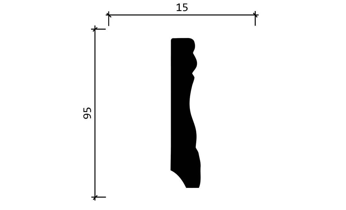 Плинтус 153 A DECOR-DIZAYN